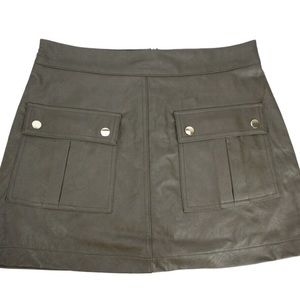 ZARA Faux Leather Skort